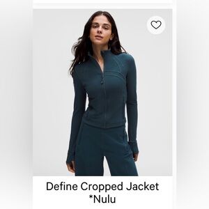 Lululemon define crop Blue Indochine size 6